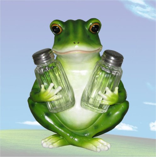 FRGD28532 Lily Pad Cafe Frog Salt & Pepper Shaker Set